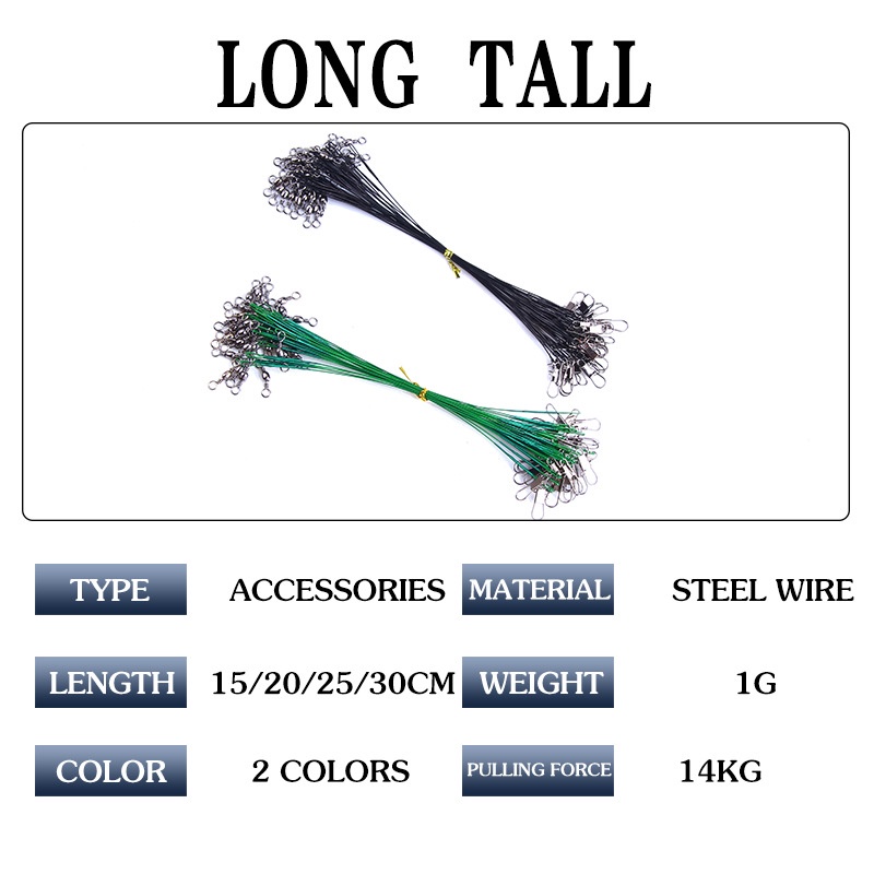 Set 10 dây câu cá 15-30Cm bằng thép không gỉ