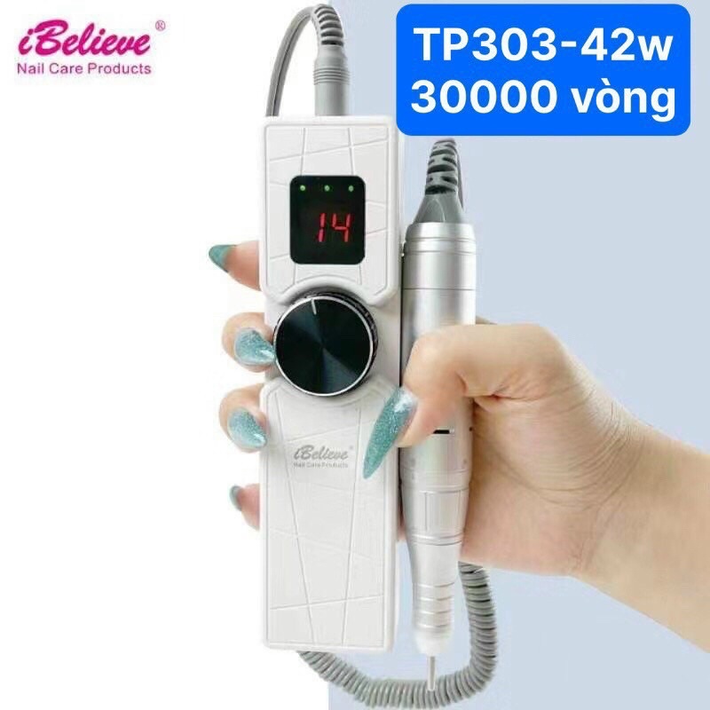Máy mài móng tích điện , ibelieve chính hãng máy mài không giây