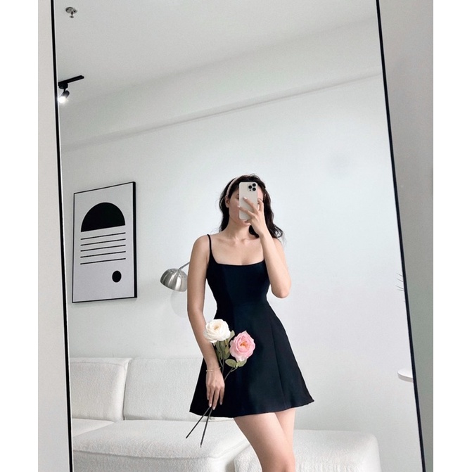 Đầm Xoè 2 Dây Hàng Thiết Kế
