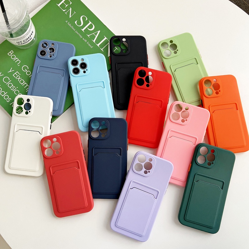 Ốp Điện Thoại Silicon Có Ngăn Đựng Thẻ Và Camera Cho Realme C35 9i 9 Pro+ Narzo 50A Prime