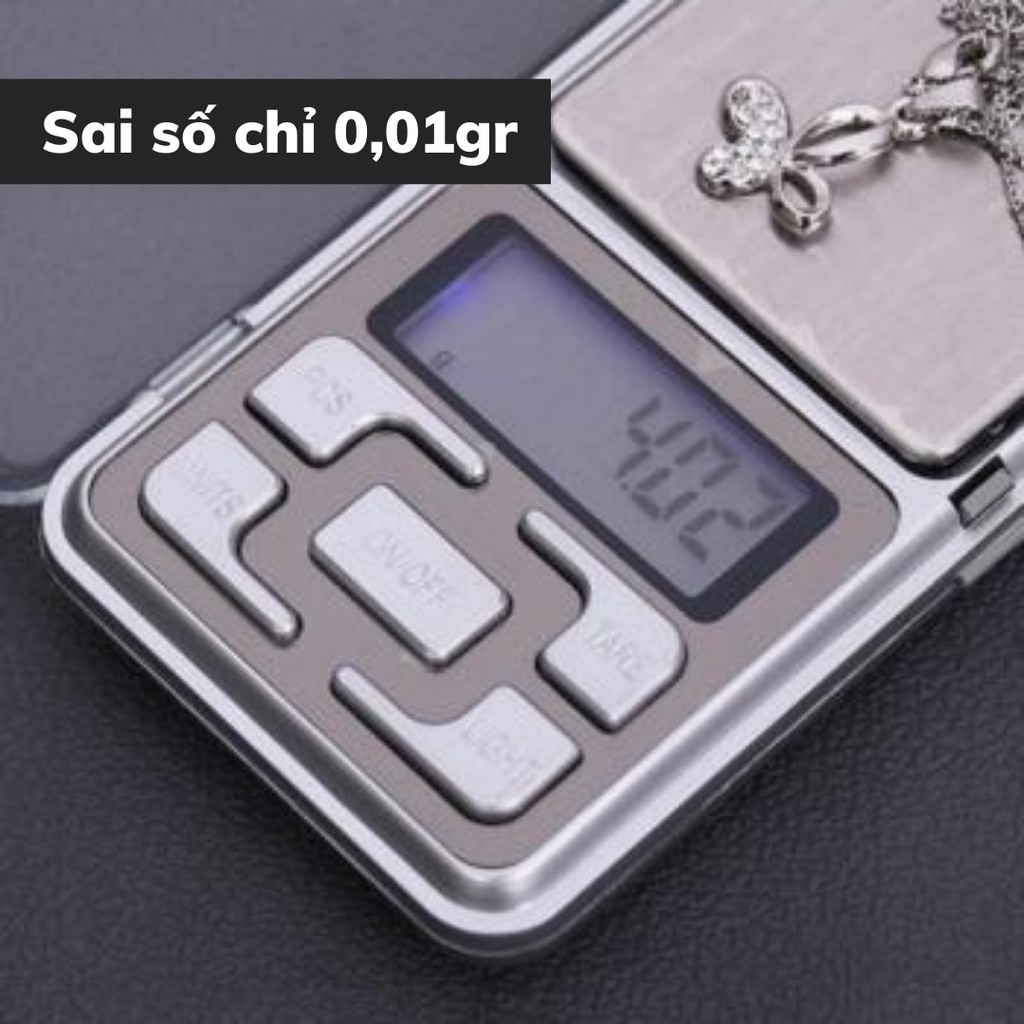 Cân tiểu ly điện tử mini trang sức pocket 0,01g - 200g bỏ túi nhà bếp siêu chính xác gọn nhẹ mang đi du lịch văn phòng