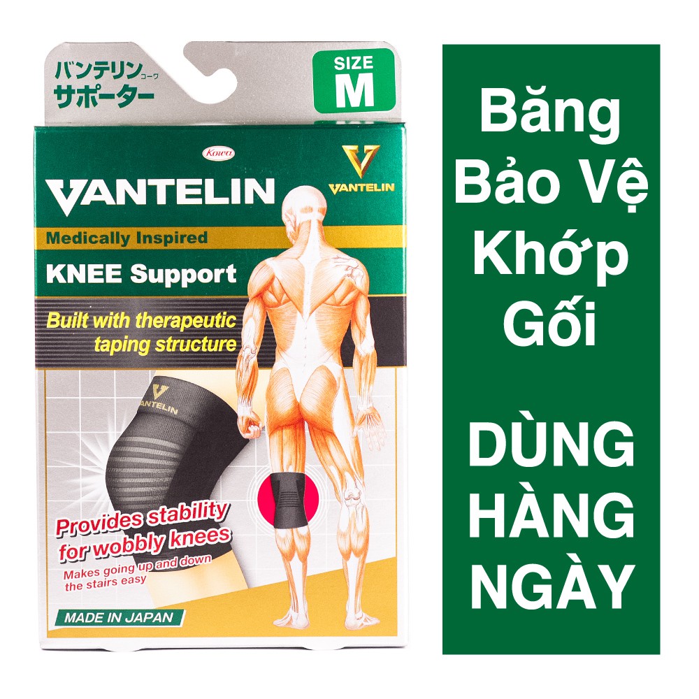 [Mã FMCGDF8 giảm 8% đơn 150K] Băng Bảo Vệ Khớp Gối Bó Gối Vantelin Support Knee size M