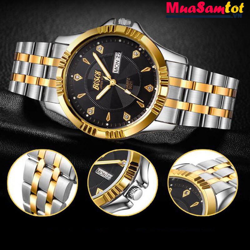 (GIÁ HỦY DIỆT) ĐỒNG HỒ NAM BOSCK LM01 DÂY KIM LOẠI ĐẶC KHÔNG GỈ - STYLE DOANH NHÂN | BigBuy360 - bigbuy360.vn