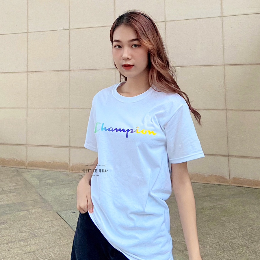 ÁO THUN CHAMPION CHÍNH HÃNG 3 MÀU GRADIENT LOGO TEE