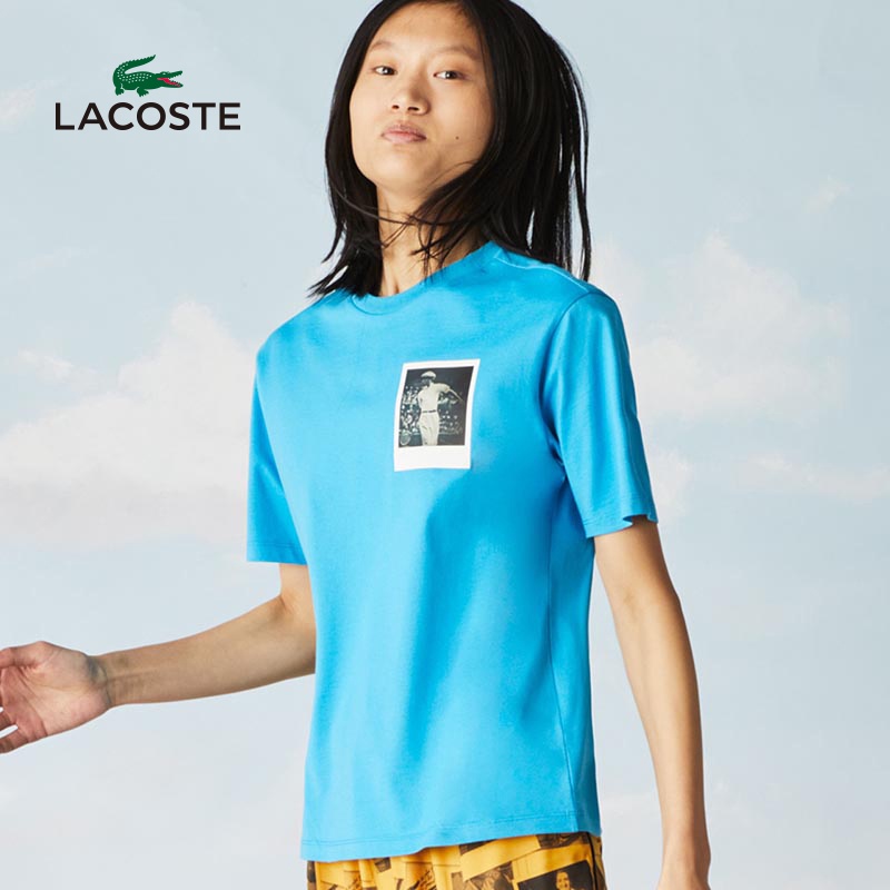 Áo thun nữ tay ngắn in hình Polaroid LACOSTE X | Tf2823