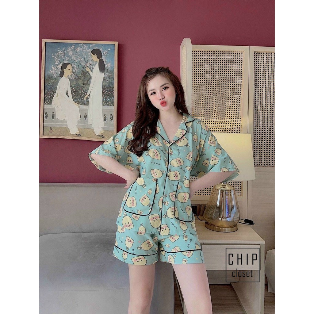 Bộ Ngủ Pijama Hoạt Hình 💖 Bộ Mặc Nhà Ngắn Tay Siêu Xinh Ulzzang Cute Hot Hit - KT001 | BigBuy360 - bigbuy360.vn