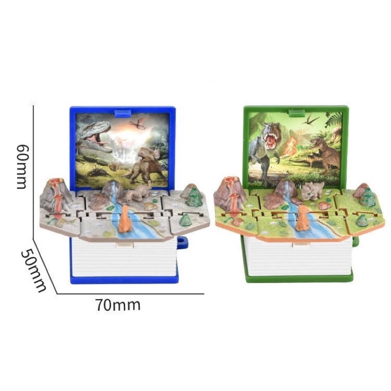 Móc khoá quyển sách mở ra không gian vũ trụ , kỉ nguyên khủng long - Quà lưu niệm dễ thương