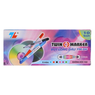 Bút lông dầu Thiên long PM04 - 2 đầu (10c/ hộp)