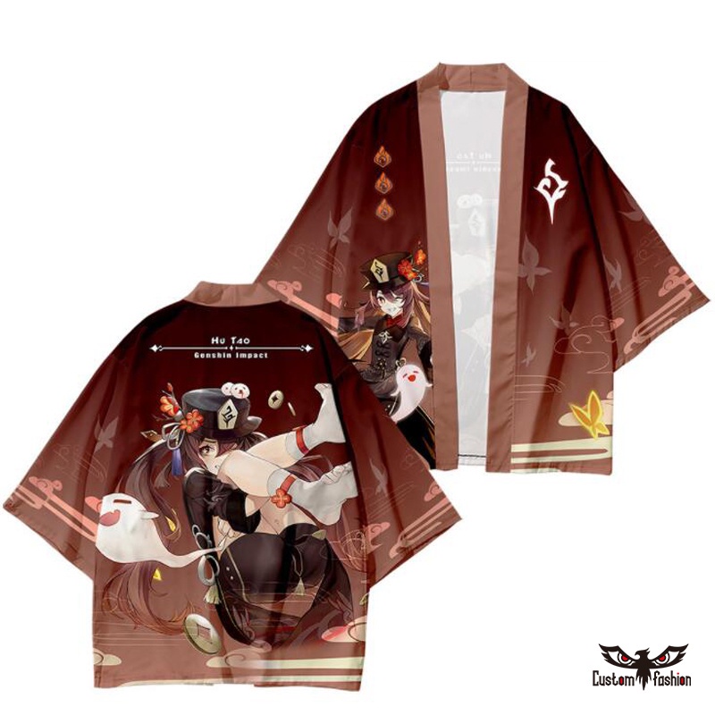 Áo Khoác Kimono Tay Ngắn Phong Cách Nhật Bản Cho Nam