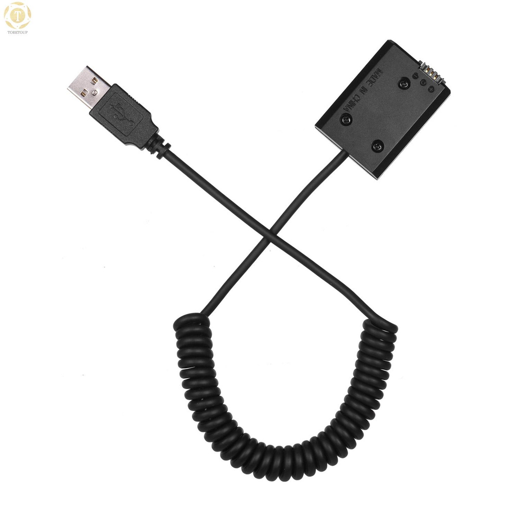 Shipped within 12 hours】 Andoer 5V USB NP-FW50 Dummy Battery Pack Coupler Adapter with Flexible Spring Cable Compatible with Sony A7 A7II A7R A7S A7RII A7SII A6000 A5000 A3000 NEX5 NEX3 ILDC Camera Connector [TO]