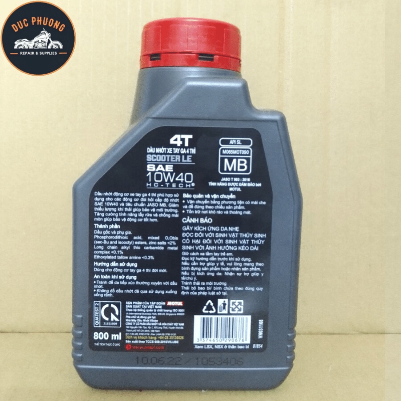 Nhớt xe tay ga Motul SCOOTER POWER LE 5W40, LE 10W40  - Đức Phương