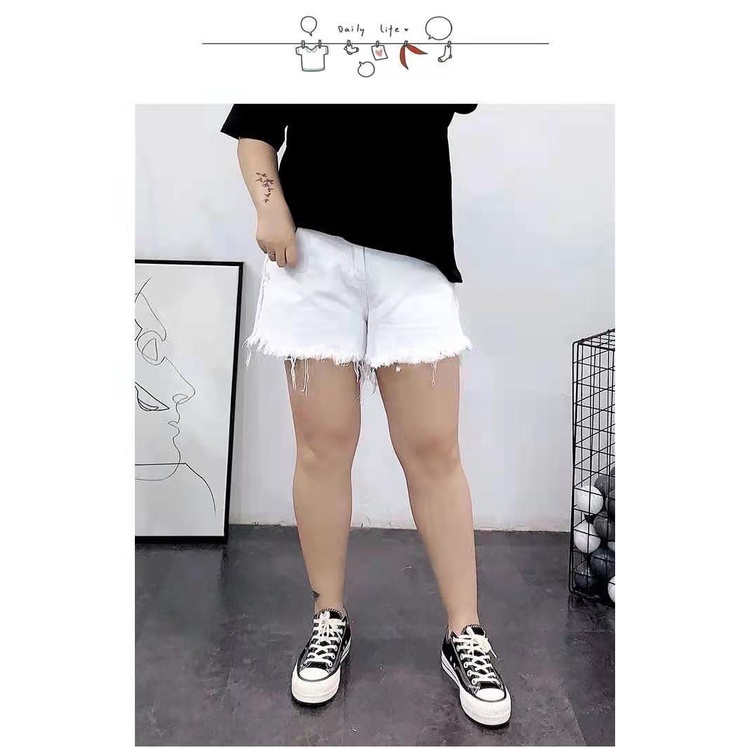 Quần Short Denim Lưng Cao Ống Rộng Phong Cách Hàn Quốc Thời Trang Mùa Hè Mới 2021 Dành Cho Nữ