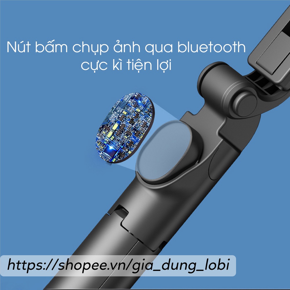 Gậy chụp ảnh 3 chân có đèn led Q02S gậy tự sướng selfie chụp hình bluetooth điều khiển từ xa xoay nhiều góc độ