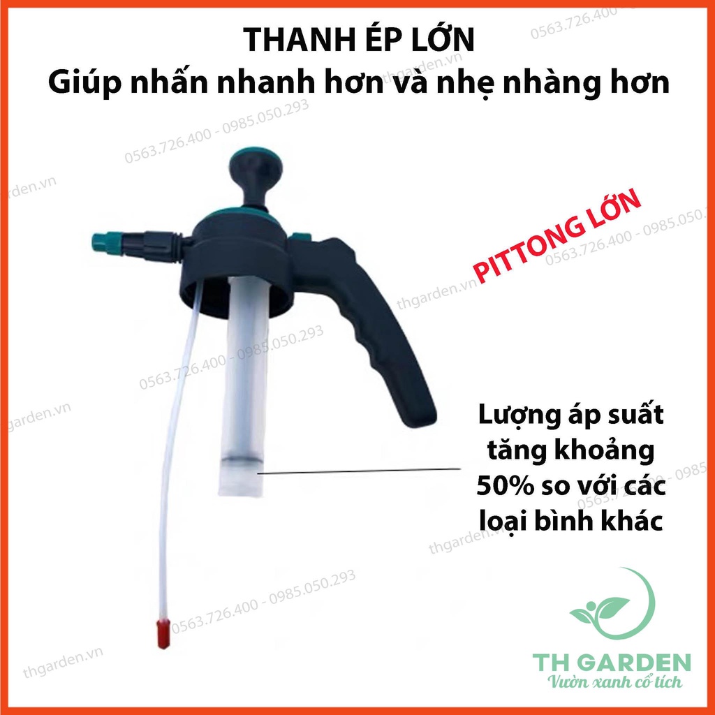 Bình xịt tưới cây phun sương huyền thoại TH Garden - Phun xa tới 5m - Chế độ tự động ko cần giữ tay