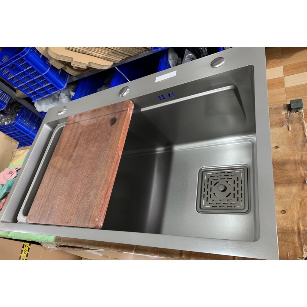Chậu rửa bát 1 hố kiểu Hàn Quốc 78x46cm inox sus304, tiện lợi, đa năng dễ sử dụng