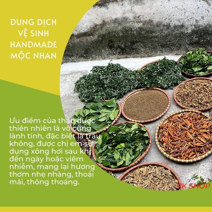 [YÊU THÍCH] Dung Dịch Vệ Sinh Phụ Nữ Trầu Không Handmade Mộc Nhan