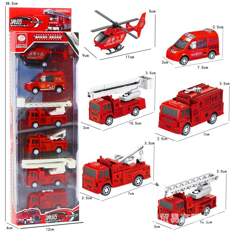 Set 6 ô tô mô hình công trình xây dựng nhiều chủ đề cho bé