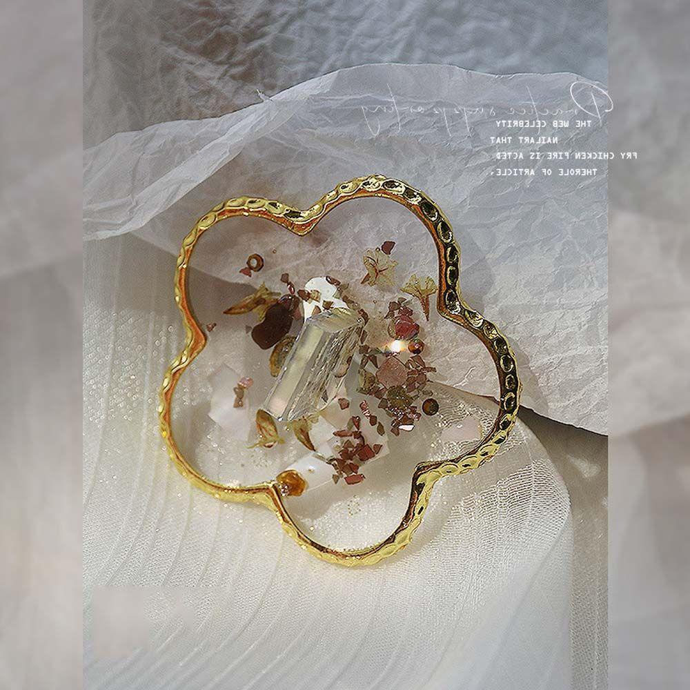 Bảng Pha Màu Sơn Móng Tay / Nền Hình Tròn / Vuông Bằng Nhựa Resin Tiện Dụng