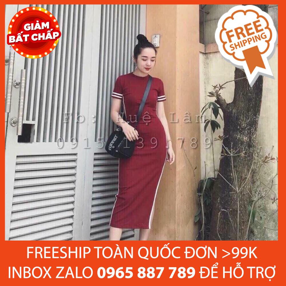 ĐẦM THUN ÔM VIỀN SỌC NĂNG ĐỘNG G004
