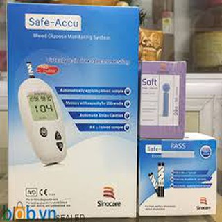 Máy đo đường huyết Safe-Accu ( máy và 50 que va kim)
