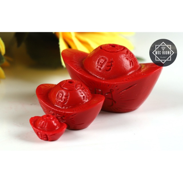 Charm đĩnh vàng chu sa - KL075
