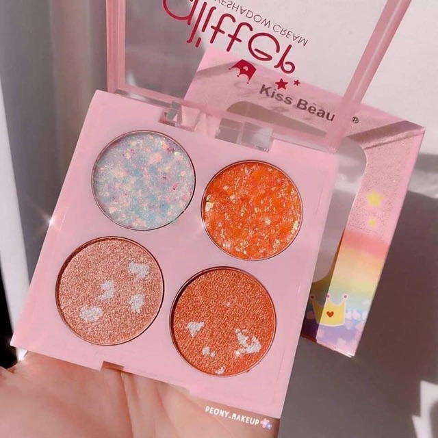 Phấn mắt 4 ô Kiss beauty siêu xinh | BigBuy360 - bigbuy360.vn