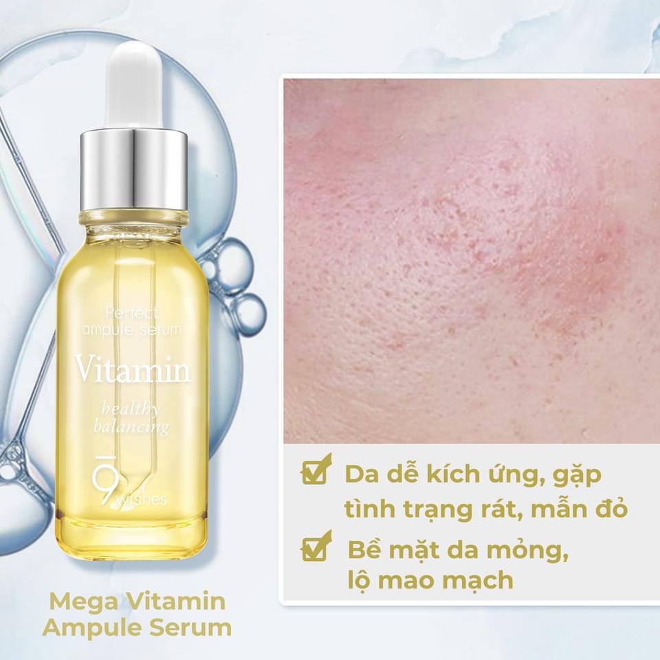 Tinh Chất Phục Hồi Da 9 Wishes Perfect Ampule Serum Vitamin 25ml