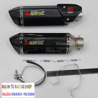 Lon pô akapovic carbon lục giác(Hàng chính hãng)