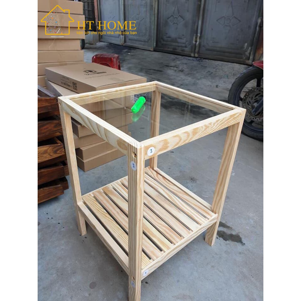 TÁP ĐẦU GIƯỜNG GỖ THÔNG MẶT KÍNH CƯỜNG LỰC | BigBuy360 - bigbuy360.vn