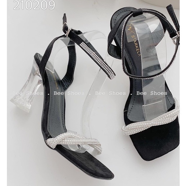 Giày cao gót nữ 7 phân đính kim sa Thiên Hương VNXK BP41L101 Sandal 7p cm p sang chảnh tiểu thư đi làm đi chơi