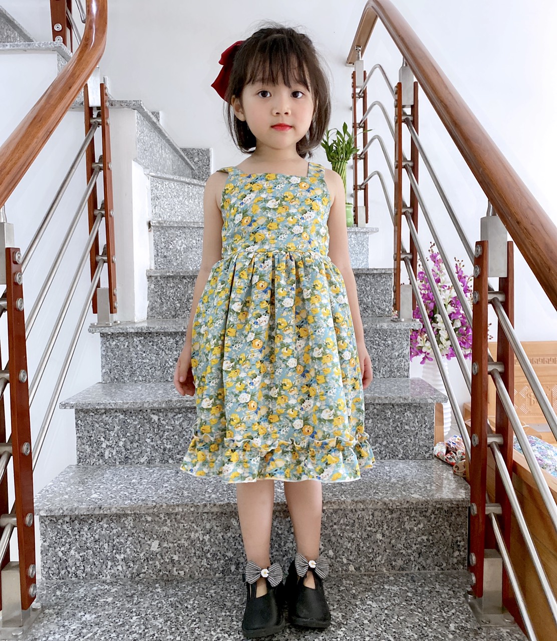 VÁY HÈ BÉ GÁI HOA NHÍ 2 DÂY MÃ D3 [ ẢNH THẬT  SHOP TỰ CHỤP] [ YUMI'S KID ]