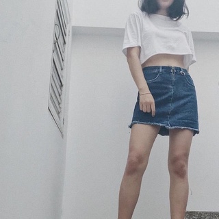 Áo thun croptop cổ tròn  A210