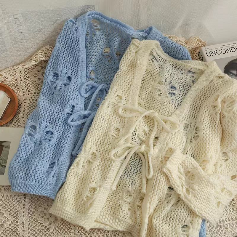 Áo Cardigan Dệt Kim Cổ Tròn Thời Trang Mùa Hè Mới