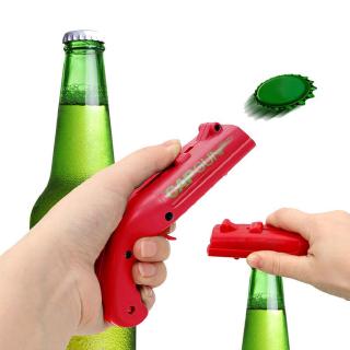Creative Beer Bottle Opener Corkscrew Cap Gun Flying Cap Launcher Bar Drinking Tools