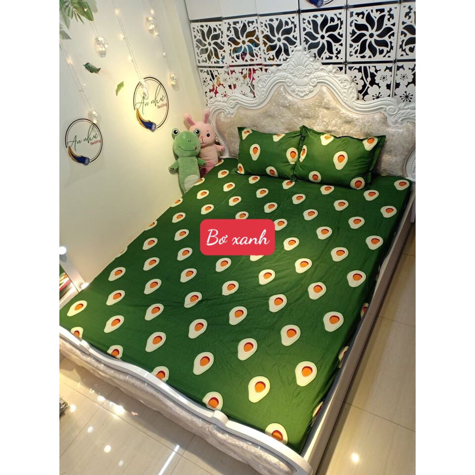 Bộ ga gối kèm vỏ gối ôm mẫu heo kute