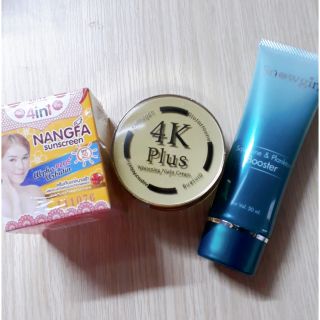 Combo serum vi tảo, kem 4k plus và kem dưỡng nangfa Thái Lan