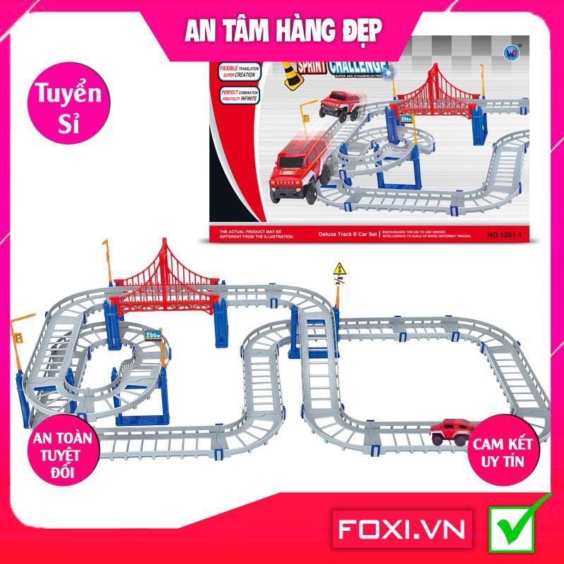 Mô hình lắp ráp đường ray xe lửa Foxi-Xếp hình tàu hỏa-tàu lượn siêu tốc-đa dạng và sáng tạo