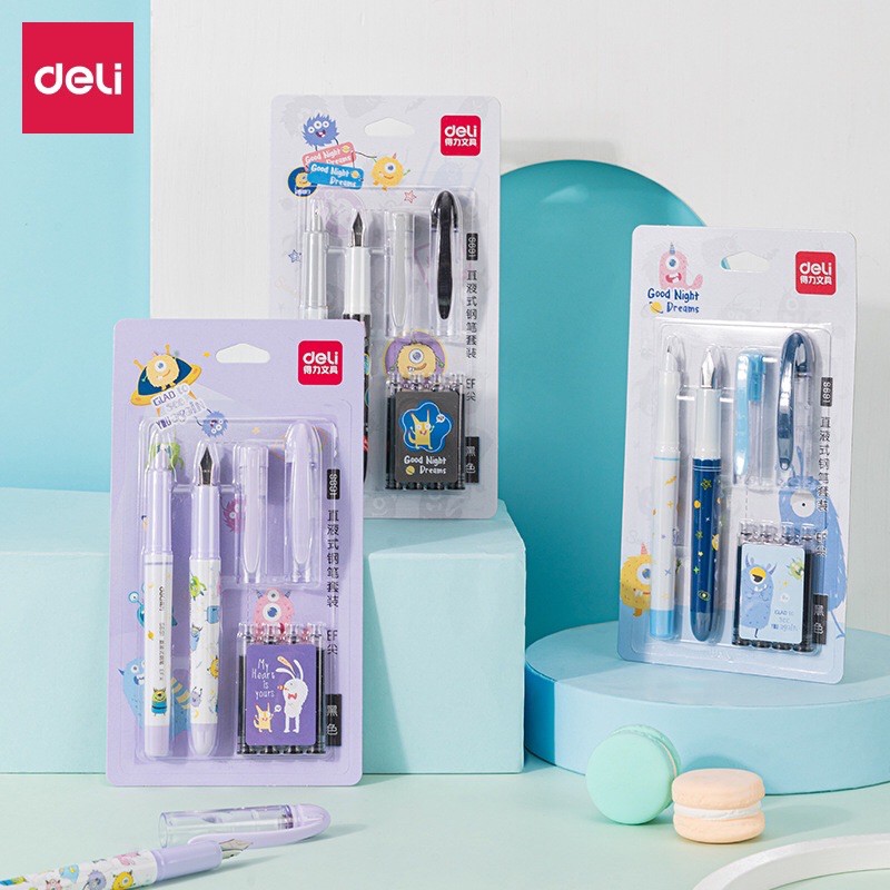 Bút mực, bút máy Deli S691 set 2 chiếc