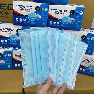 Khẩu trang y tế cao cấp BioMed Mask (4 lớp, 50 chiếc, kháng khuẩn, siêu mềm mịn)