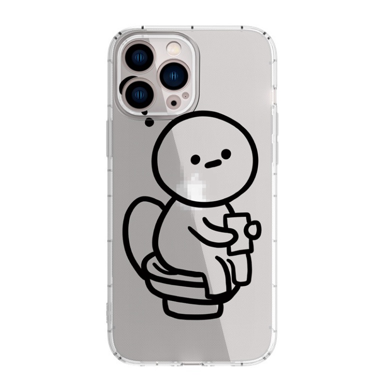 Ốp lưng iphone 6, 6s plus, 7 8 Plus, X, XS, XR, XSMAX, 11, 12, 13 PROMAX TRONG SUỐT WC HÀI HƯỚC PKVN