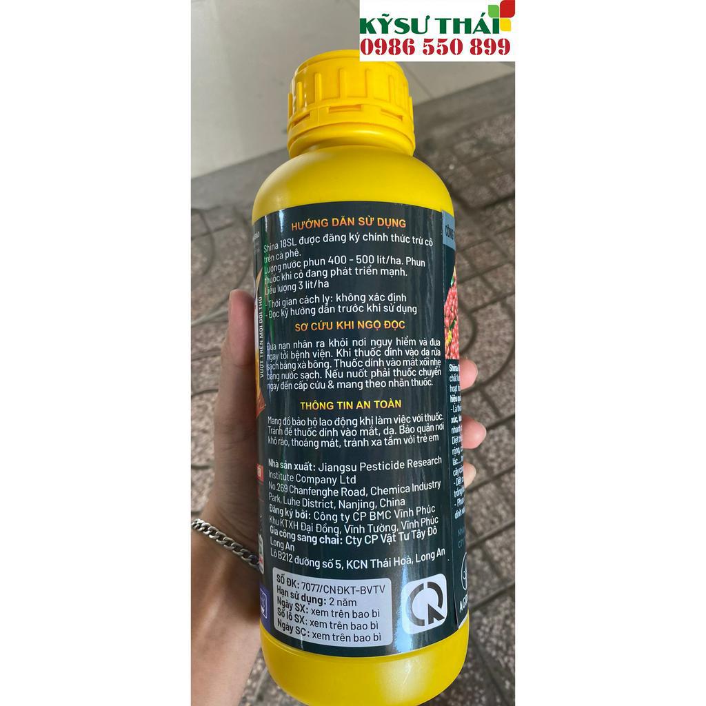 Thuốc Trừ Cỏ Sinh Học Thế Hệ Mới Shina 18SL 900ml - Chết Tận Gốc, Thấm Nhanh Sau 2 Giờ, Hiệu Quả Sau 2 Ngày | Kỹ Sư Thái