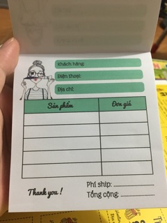 Hoá đơn bán hàng mini mỹ phẩm