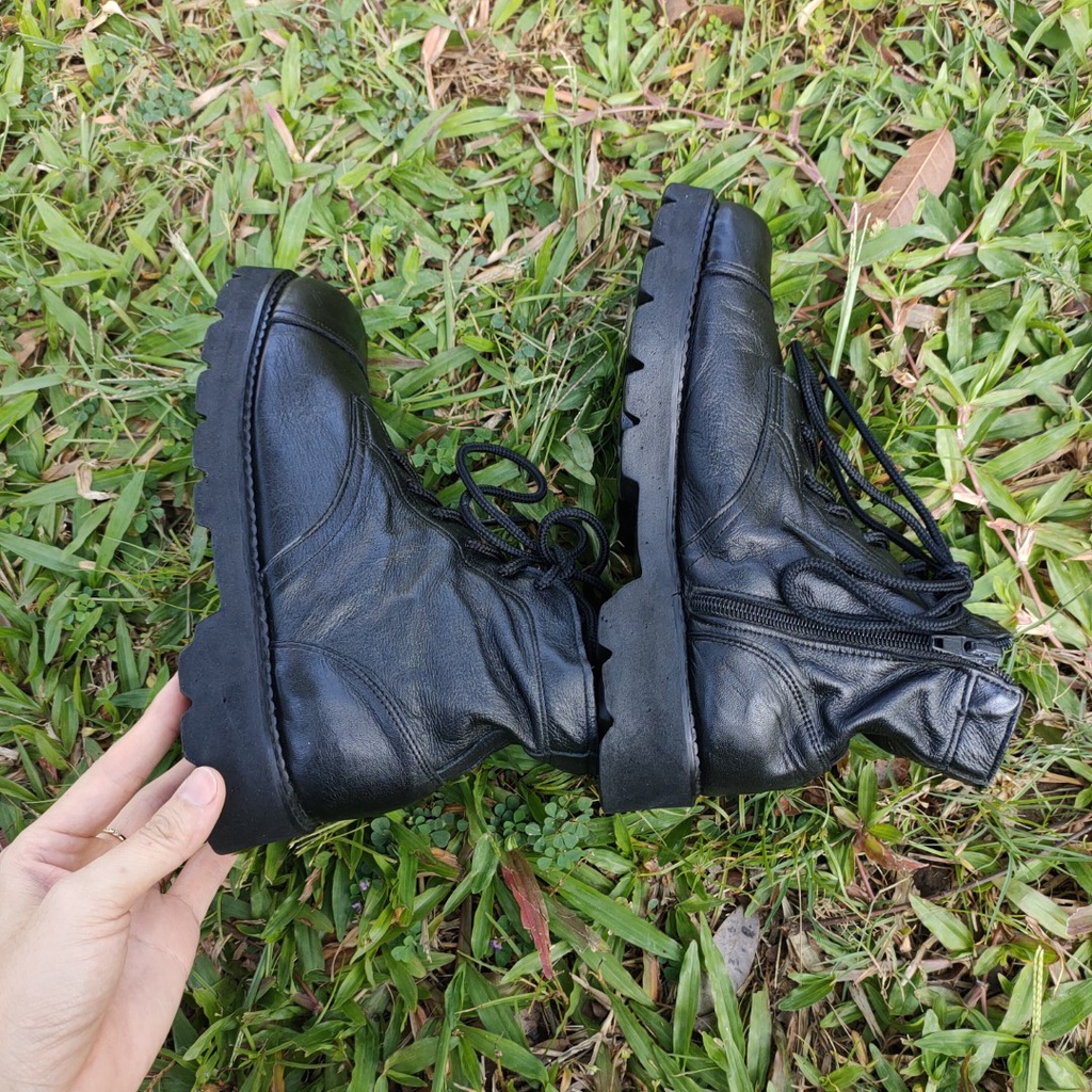 Boots Bốt size 37 Da thật second-hand B091- Đồ Si Bon