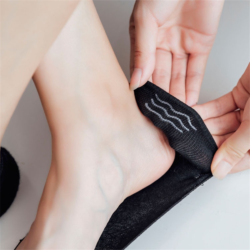 Đôi vớ thuyền mỏng vô hình cotton phối silicone chống trượt nhiều màu sắc tùy chọn tươi tắn đáng yêu thường ngày cho nữ