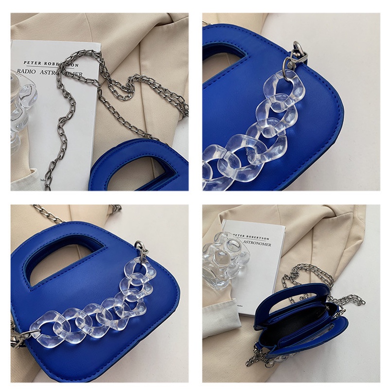 Túi Đeo Chéo Nhỏ Đơn Giản Phối Dây Xích NB00024 Thời Trang Cho Nữ