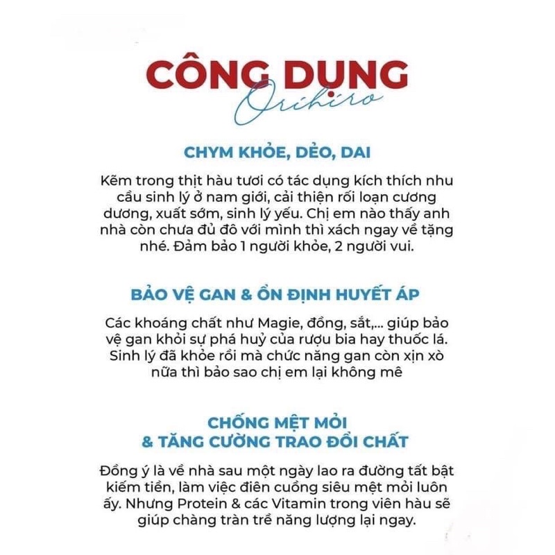 [Hàng_Nhật] Viên uống tinh chất hàu tươi Orihiro Nhật Bản 120 viên