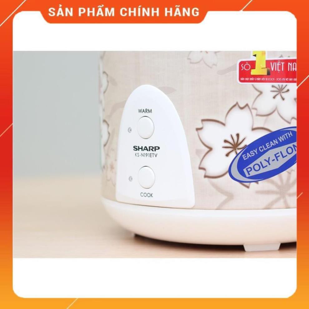 [Hỏa tốc 1 giờ]  [FREESHIP] Nồi cơm điện Sharp 1.8 lít KS-N191ETV-SB 1.8L - Hàng chính hãng, BH 12 tháng BM