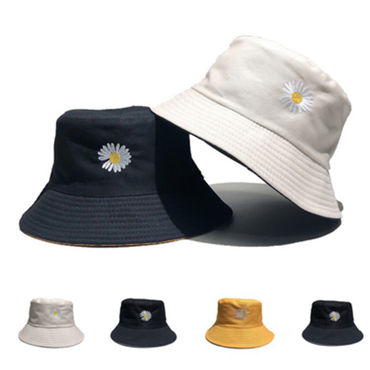 Mũ bucket Vamino 2 mặt hoa cúc nhiều màu nam nữ phong cách MD07