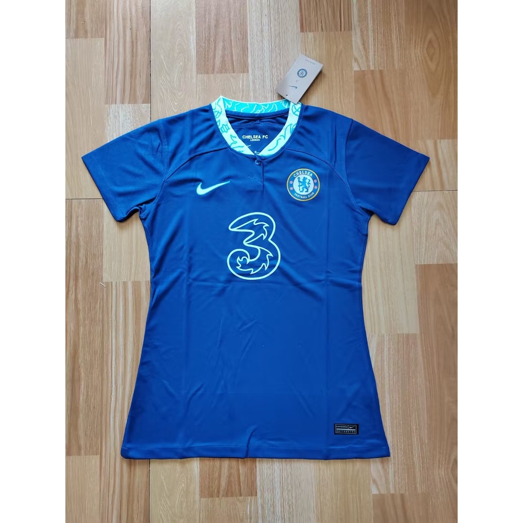 Áo Thun Chelsea Tay Ngắn Màu Xanh Dương Size S-XL Jersiola sepak wanita Chelsea 22 / 23 Cho Nữ
