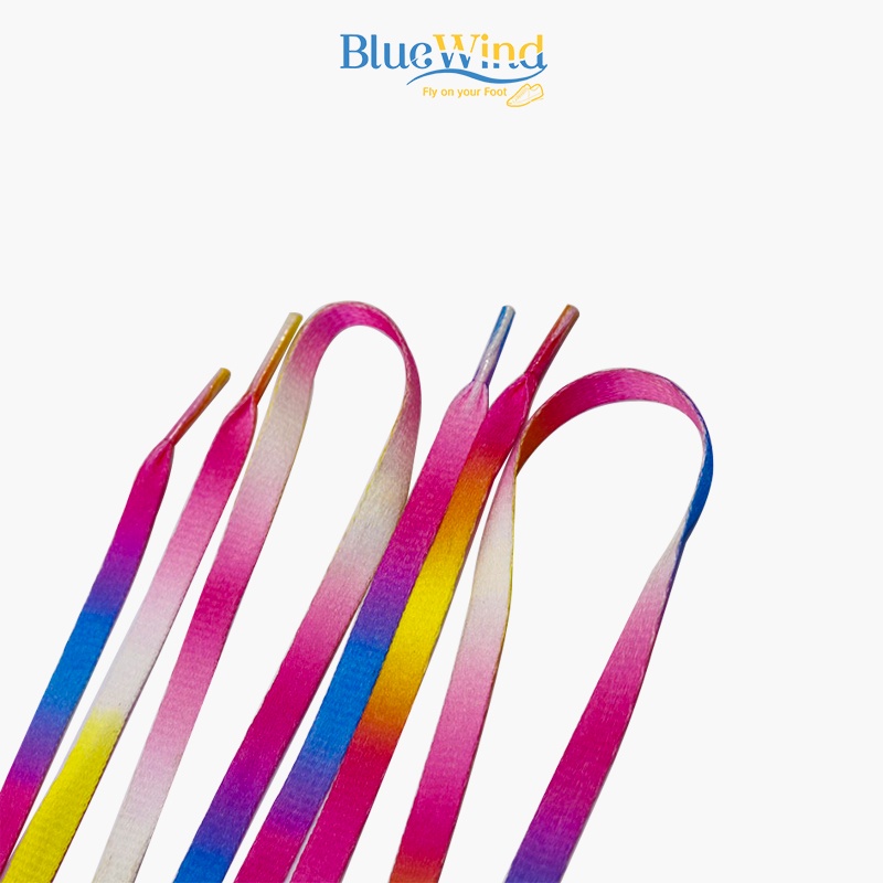 Dây Giày Màu Cầu Vồng Bản Dẹt Dài Unisex, Độc Đáo Bluewind 9403